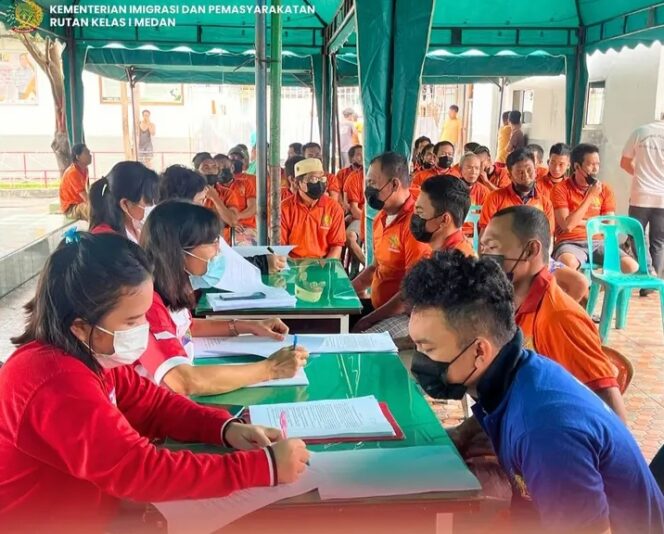 Rutan Kelas I Medan Adakan Skrining Napza Tindak Lanjut Program Layanan Rehabilitasi Pemasyarakatan