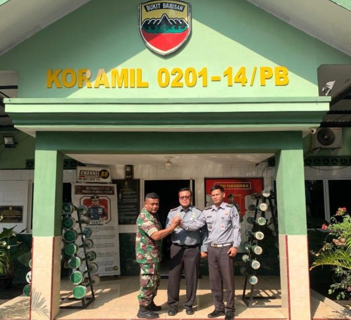 Komitmen Pererat Sinergitas, Kalapas Pancur Batu Kunker ke Koramil 14/ PB
