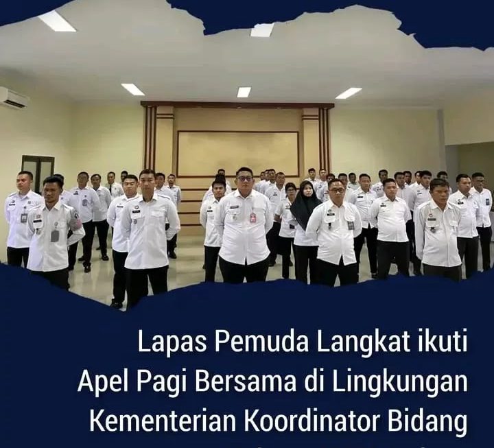 Lapas Remaja Langkat Ikut Seruan Pagi Bersama di Kementerian Koordinator Hukum, HAM, dan Imigrasi