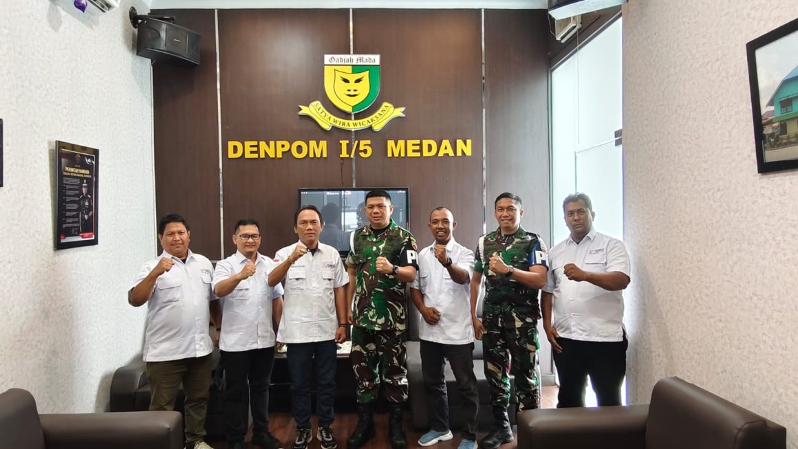 Denpom I/5 Medan Terima Kunjungan Pengurus SMSI Medan