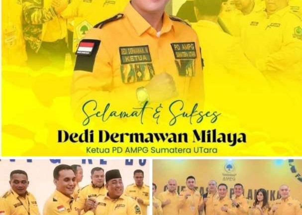 Selamat dan Sukses Terpilihnya Dedi Dermawan Milaya Sebagai Kordinator Wilayah Sumatera Pimpinan Pusat Angkatan Muda Partai Golkar Indonesia Masa Bakti 2024-2029