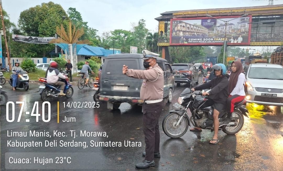 Satlantas Polresta Deli Serdang Gencar Lakukan pengaturan lalu lintas, Wujudkan keamanan saat berkendara
