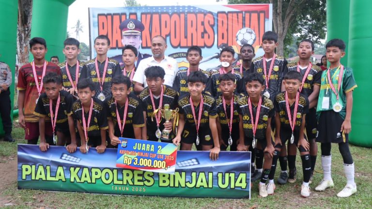 Sukses…!!!Piala Kapolres Binjai U14 Tahun 2025