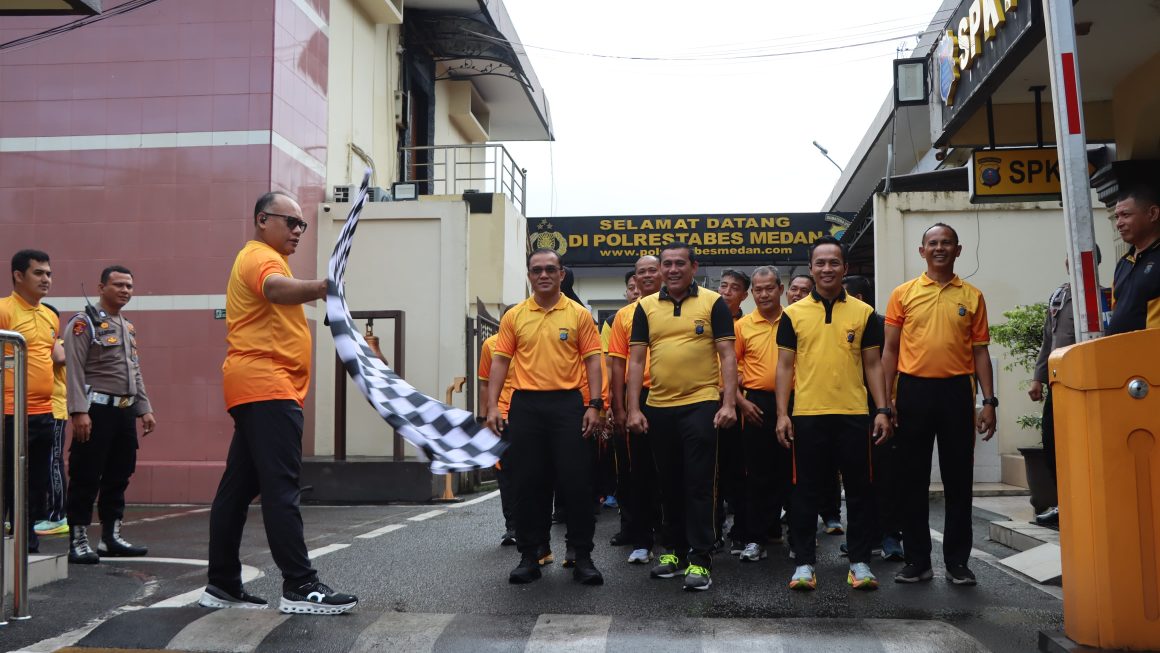 Sambut Ramadhan 1446 H, Polrestabes Medan Gelar Olahraga Bersama