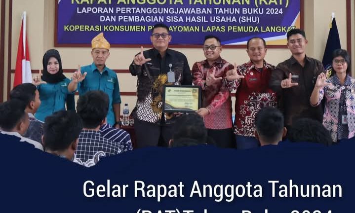 Gelar Rapat Anggota Tahunan (RAT) Tahun Anggaran 2024, Lapas Remaja Langkat Raih Penghargaan
