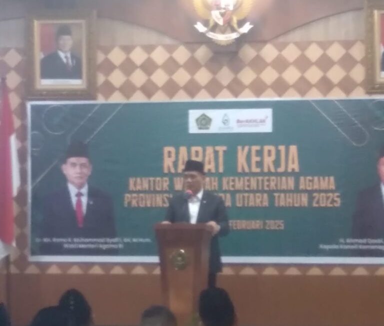 Wamenag RI Buka Raker Kemenag Sumut