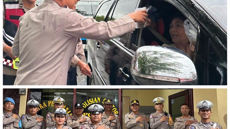 Momen Ramadhan, Kapolres Toba Berbagi Takjil Pada Pengendara dan Masyarakat dan Himbau Tertib Berlalulintas