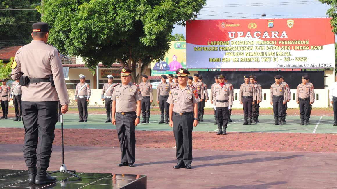 Dua Kapolsek Jajaran Polres Madina Naik Pangkat dari AKP ke Kompol