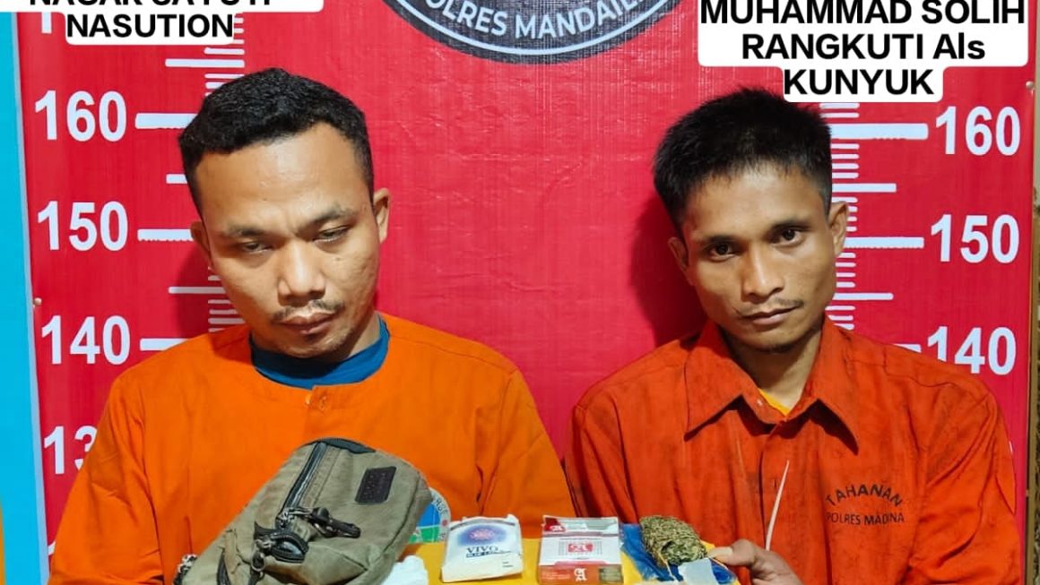 Polres Madina Tangkap 2 Pengedar Narkoba Berstatus Residivis di Kelurahan Sipolu-polu