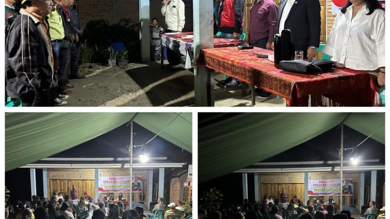 Rapidin Simbolon Sosialisasikan 4 Pilar Kebangsaan di Kecamatan Ronggurnihuta