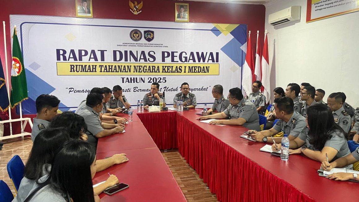 Rutan Medan Gelar Rapat Dinas, Evaluasi Kinerja Masing-Masing Seksi