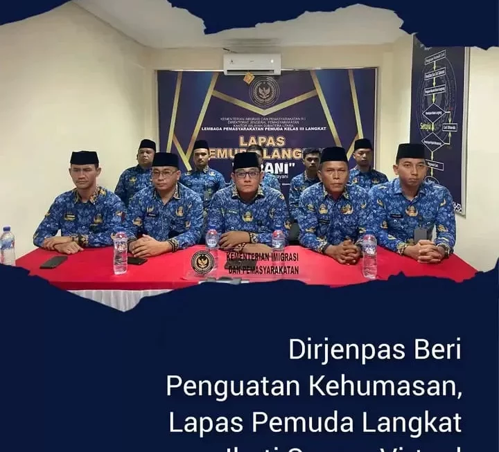 Dirjen Humas Beri Penguatan Humas, Lapas Pemuda Langkat Ikuti Secara Virtual
