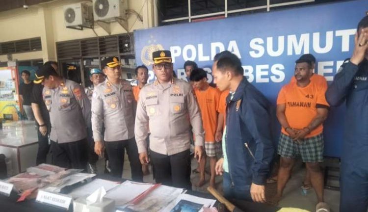Tekan Aksi Premanisme dan Pungli, Polrestabes Medan Tahan 9 Pemuda Bawa Sajam