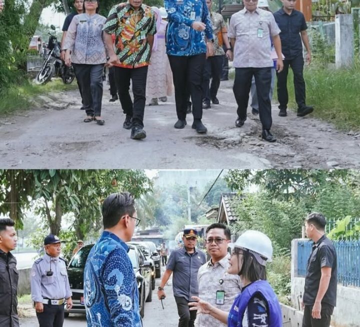 Tinjau Jalan Helvetia Raya, Walikota Medan Pastikan Perbaikan Dilaksanakan