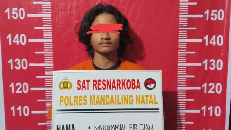 Polsek Panyabungan Tangkap Pelaku Narkoba di Pasar Hilir