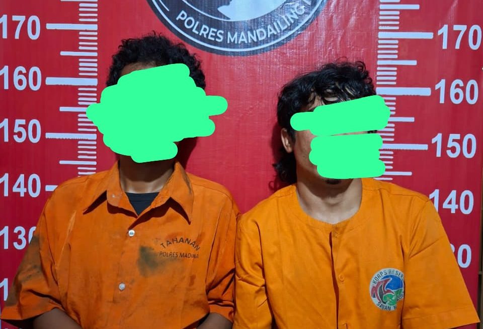 Lian dan Ucok Lolom Ditangkap Polisi Ketika Transaksi Narkoba di Batas Madina-Tapsel