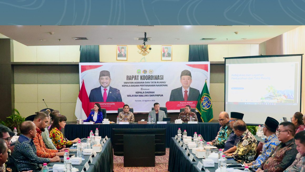 Rakor di Maluku Utara, Menteri Nusron Tekankan Pentingnya Dukungan Pemda dalam Pembuatan Sertipikat Tanah