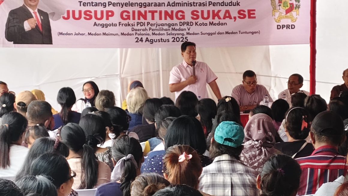 Jusup Ginting Suka SE Gelar Sosialisasi Perda Adminduk, Warga Tuntungan Keluhkan Beragam Persoalan