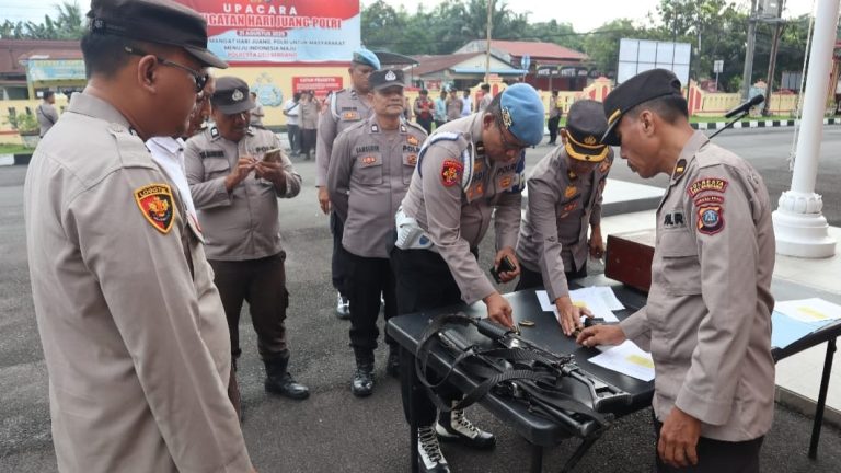 Pemeriksaan Senjata Api Polresta Deli Serdang