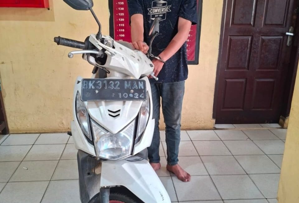 Polsek Tanjung Morawa Ringkus Pelaku Curanmor, Barang Bukti Diamankan