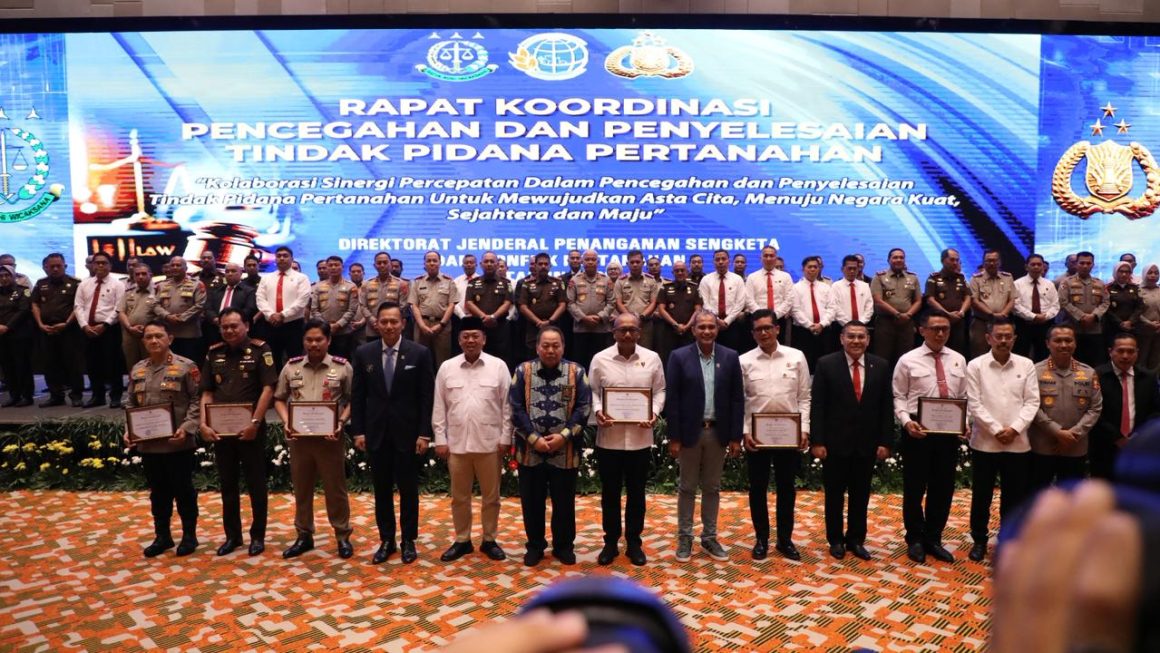 Buka Rakor Pencegahan dan Penyelesaian Tindak Pidana Pertanahan, Menteri Nusron Ajak APH Pererat Kolaborasi Berantas Mafia Tanah