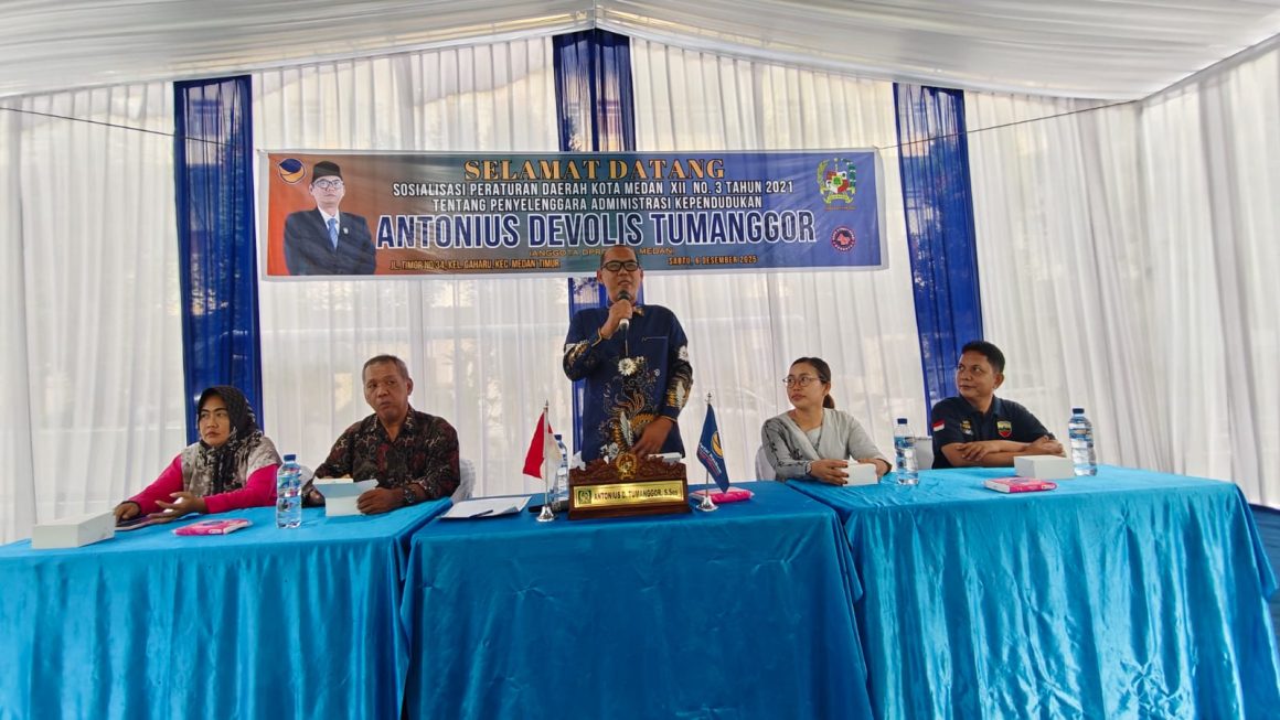 Antonius Tumanggor Minta Dukcapil Medan Permudah Urusan Adminduk Warga Terdampak Banjir