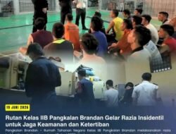 Rutan Kelas IIB Pangkalan Brandan Gelar Razia Insidentil untuk Jaga Keamanan dan Ketertiban