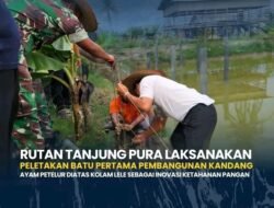 Rutan Tanjung Pura Laksanakan Peletakan Batu Pertama Pembangunan Kandang Ayam Petelur Diatas Kolam Lele sebagai Inovasi Ketahanan Pangan