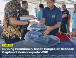 Dukung Pembinaan, Rutan Pangkalan Brandan Bagikan Pakaian kepada WBP