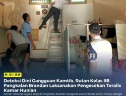 Deteksi Dini Gangguan Kamtib, Rutan Kelas IIB Pangkalan Brandan Laksanakan Pengecekan Teralis Kamar Hunian