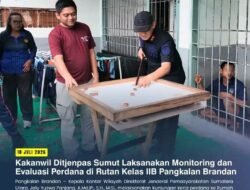 Kakanwil Ditjenpas Sumut Laksanakan Monitoring dan Evaluasi Perdana di Rutan Kelas IIB Pangkalan Brandan