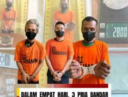 “DALAM EMPAT HARI, 3 PRIA BANDAR NARKOBA DITANGKAP POLRES BINJAI”