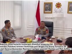 JALIN SILATURAHMI KAPOLRES BINJAI BERSAMA DANPAS BRIMOB I PERKUAT KOORDINASI KEAMANAN