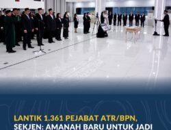 Lantik 1.361 Pejabat ATR/BPN, Sekjen: Amanah Baru untuk Jadi Motor Penggerak Perubahan
